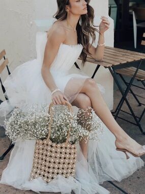 UNTAMED PETALS | Isabella Pearl Gown Ivory XS | Bridal Dress